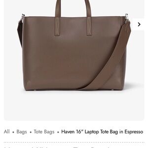 Calpak Espresso Laptop Tote Bag